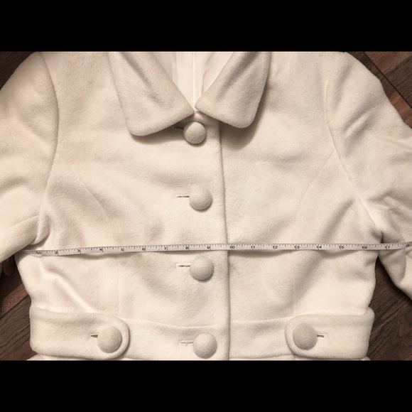 Angora wool ivory coat M - Picture 12 of 12